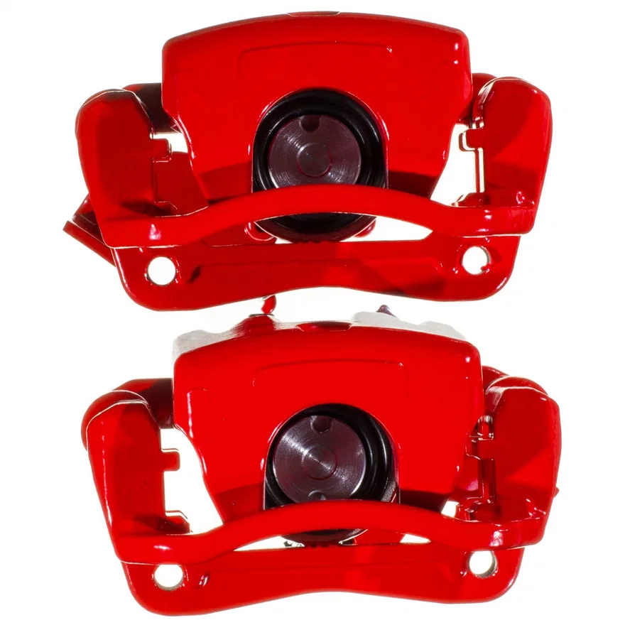Rear RED CALIPER PAIR W/BRKT