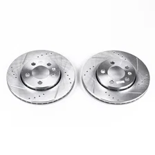 Rear DRILLEDSLOTTED ROTOR PAIR image 2