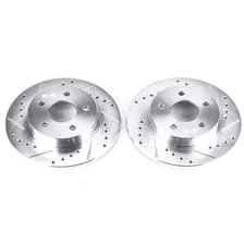 Rear DRILLEDSLOTTED ROTOR PAIR image 2