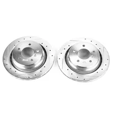Rear DRILLEDSLOTTED ROTOR PAIR for BMW image 2
