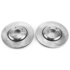 Front DRILLEDSLOTTED ROTOR PAIR image 2