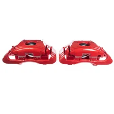 Front RED CALIPER PAIR for Audi A6 image 2