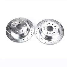 Rear DRILLEDSLOTTED ROTOR PAIR for Acura RL image 2