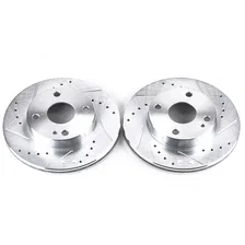 Front DRILLEDSLOTTED ROTOR PAIR for Mazda Miata image 2