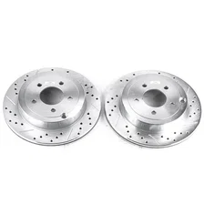 Rear DRILLEDSLOTTED ROTOR PAIR image 2