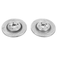 Rear DRILLEDSLOTTED ROTOR PAIR for Jaguar image 2