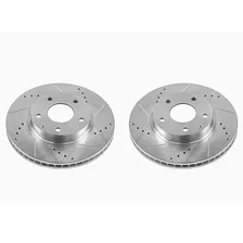 Front DRILLEDSLOTTED ROTOR PAIR for Mazda image 2