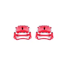 Front RED CALIPER PAIR W/BRKT for Ford Mustang image 2