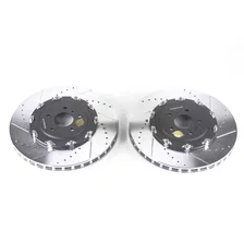 Front DRILLEDSLOTTED ROTOR PAIR for Nissan GT-R image 2