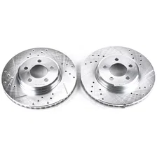 Front DRILLEDSLOTTED ROTOR PAIR image 2