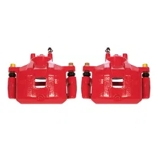 Front RED CALIPER PAIR W/BRKT for Mitsubishi Lancer image 2