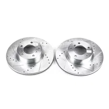 Front DRILLEDSLOTTED ROTOR PAIR for BMW image 2