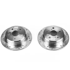 Rear DRILLEDSLOTTED ROTOR PAIR image 2