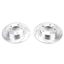 Rear DRILLEDSLOTTED ROTOR PAIR for Mini image 2