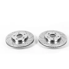 Front DRILLEDSLOTTED ROTOR PAIR for Honda image 2