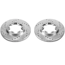 Front DRILLEDSLOTTED ROTOR PAIR for Nissan image 2