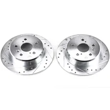Rear DRILLEDSLOTTED ROTOR PAIR image 2