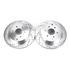 Rear DRILLEDSLOTTED ROTOR PAIR for Nissan Pathfinder image 2