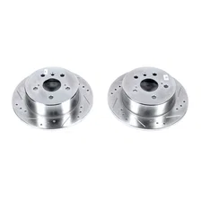 Rear DRILLEDSLOTTED ROTOR PAIR image 2