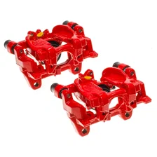 Rear RED CALIPER PAIR W/BRKT image 6
