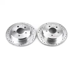Rear DRILLEDSLOTTED ROTOR PAIR image 2