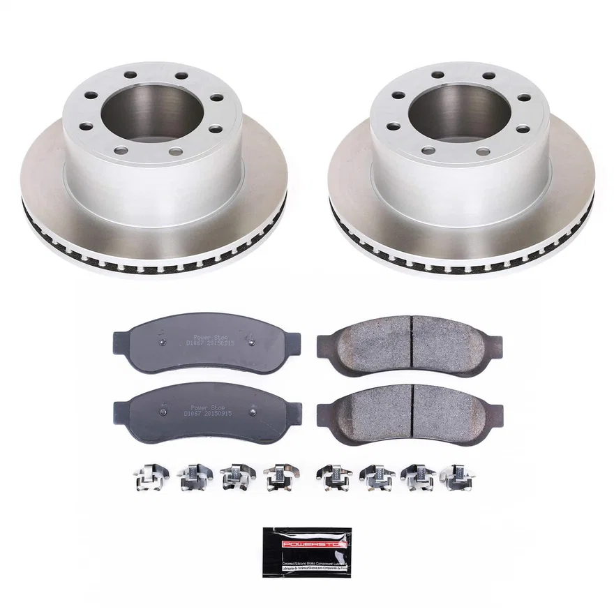 Rear SEMI-COATED ROTOR KIT for Ford F-350 Super Duty