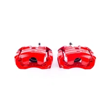Front RED CALIPER PAIR W/BRKT for Nissan image 2
