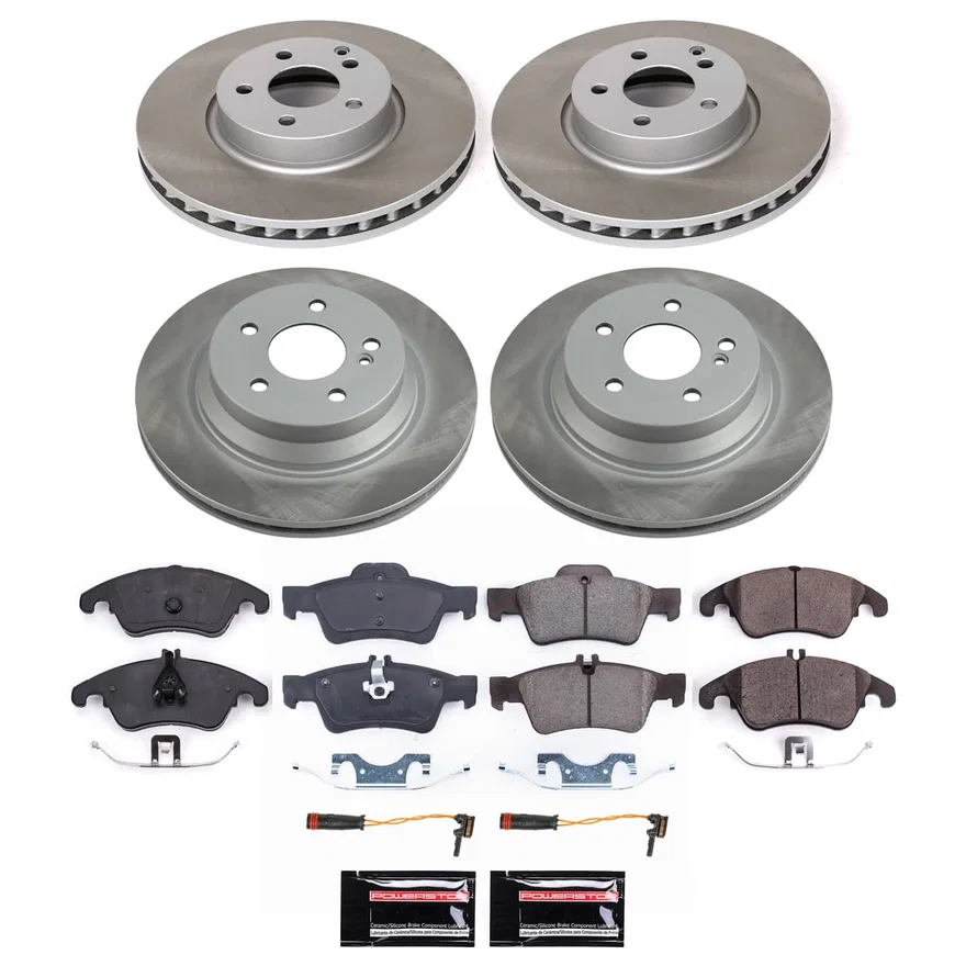 PowerStop SC7616, Front and Rear SEMI-COATED ROTOR KIT for Mercedes-Benz