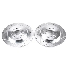 Rear DRILLEDSLOTTED ROTOR PAIR image 2