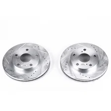 Front DRILLEDSLOTTED ROTOR PAIR for Toyota Camry image 2
