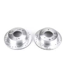 Rear DRILLEDSLOTTED ROTOR PAIR for Kia Sorento image 2