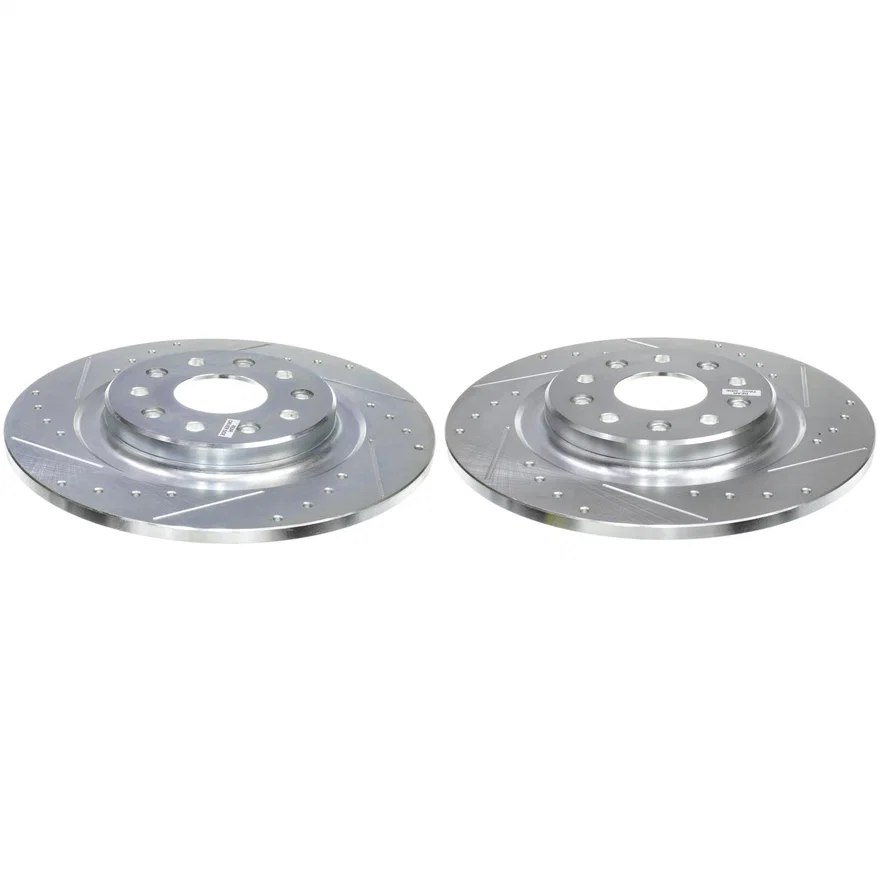 Rear DRILLEDSLOTTED ROTOR PAIR for Chrysler Pacifica