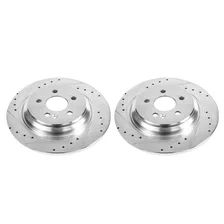 Rear DRILLEDSLOTTED ROTOR PAIR for Mercedes-Benz image 2