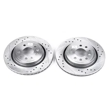 Rear DRILLEDSLOTTED ROTOR PAIR for Saab 9-3 image 2