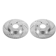 Front DRILLEDSLOTTED ROTOR PAIR for Nissan Sentra image 2