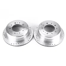 Rear DRILLEDSLOTTED ROTOR PAIR image 2