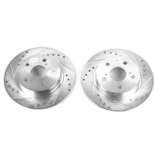 Rear DRILLEDSLOTTED ROTOR PAIR for Scion tC image 2