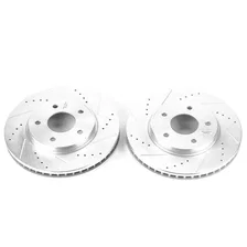 Front DRILLEDSLOTTED ROTOR PAIR image 2