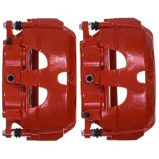 Front RED CALIPER PAIR W/BRKT for Ford image 4