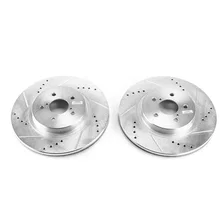 Front DRILLEDSLOTTED ROTOR PAIR for Subaru image 2