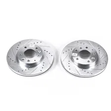Front DRILLEDSLOTTED ROTOR PAIR for Mazda 6 image 2