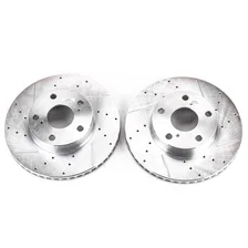Front DRILLEDSLOTTED ROTOR PAIR for Toyota Tacoma image 2