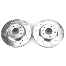 Front DRILLEDSLOTTED ROTOR PAIR for Mazda image 2