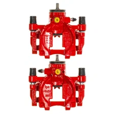 Rear RED CALIPER PAIR W/BRKT image 4