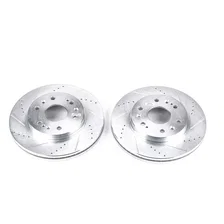 Front DRILLEDSLOTTED ROTOR PAIR image 2