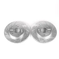 Front DRILLEDSLOTTED ROTOR PAIR for Mercedes-Benz image 2