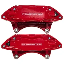 Front RED CALIPER PAIR W/O BRKT for Subaru image 2