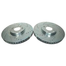 Front DRILLEDSLOTTED ROTOR PAIR image 2
