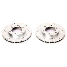 Front DRILLEDSLOTTED ROTOR PAIR image 2