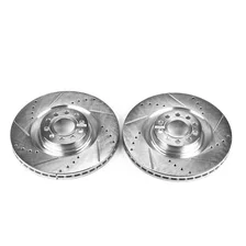 Front DRILLEDSLOTTED ROTOR PAIR for Volkswagen image 2